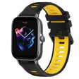 For Amazfit GTS 3 20mm Sports Two-Color Silicone Watch Band(Black+Yellow) -  by PMC TechLife | Online Shopping South Africa | PMC TechLife