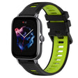 For Amazfit GTS 3 20mm Sports Two-Color Silicone Watch Band(Black+Green) -  by PMC TechLife | Online Shopping South Africa | PMC TechLife