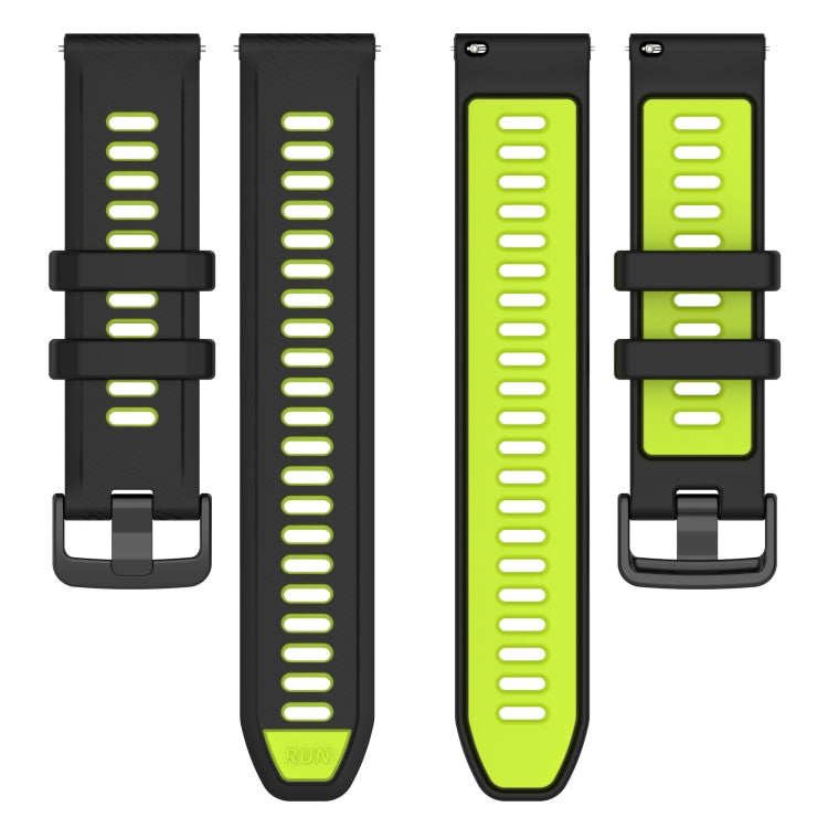 For Amazfit GTS 2E 20mm Sports Two-Color Silicone Watch Band(Black+White)