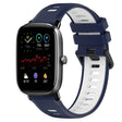 For Amazfit GTS 2 Mini 20mm Sports Two-Color Silicone Watch Band(Midnight Blue+White) - Smart Wear by PMC TechLife | Online Shopping South Africa | PMC TechLife
