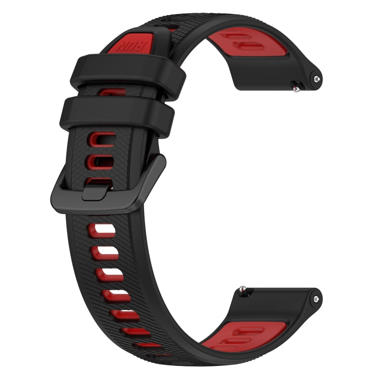 For Amazfit GTS 2 20mm Sports Two-Color Silicone Watch Band(Black+Red)