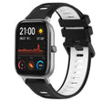 For Amazfit GTS 20mm Sports Two-Color Silicone Watch Band(Black+White) -  by PMC TechLife | Online Shopping South Africa | PMC TechLife