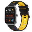 For Amazfit GTS 20mm Sports Two-Color Silicone Watch Band(Black+Yellow) -  by PMC TechLife | Online Shopping South Africa | PMC TechLife