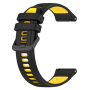 For Amazfit GTS 20mm Sports Two-Color Silicone Watch Band(Black+Yellow)