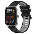 For Amazfit GTS 20mm Sports Two-Color Silicone Watch Band(Black+Grey) -  by PMC TechLife | Online Shopping South Africa | PMC TechLife