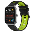 For Amazfit GTS 20mm Sports Two-Color Silicone Watch Band(Black+Green) -  by PMC TechLife | Online Shopping South Africa | PMC TechLife