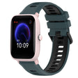 For Amazfit Pop Pro 20mm Sports Two-Color Silicone Watch Band(Olive Green + Black) -  by PMC TechLife | Online Shopping South Africa | PMC TechLife