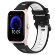 For Amazfit Pop Pro 20mm Sports Two-Color Silicone Watch Band(Black+White) -  by PMC TechLife | Online Shopping South Africa | PMC TechLife