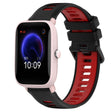 For Amazfit Pop Pro 20mm Sports Two-Color Silicone Watch Band(Black+Red) -  by PMC TechLife | Online Shopping South Africa | PMC TechLife