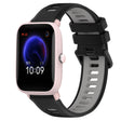 For Amazfit Pop Pro 20mm Sports Two-Color Silicone Watch Band(Black+Grey) -  by PMC TechLife | Online Shopping South Africa | PMC TechLife