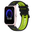 For Amazfit Pop Pro 20mm Sports Two-Color Silicone Watch Band(Black+Green) - Smart Wear by PMC TechLife | Online Shopping South Africa | PMC TechLife