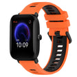 For Amazfit Pop 20mm Sports Two-Color Silicone Watch Band(Orange+Black) -  by PMC TechLife | Online Shopping South Africa | PMC TechLife