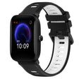 For Amazfit Pop 20mm Sports Two-Color Silicone Watch Band(Black+White) -  by PMC TechLife | Online Shopping South Africa | PMC TechLife