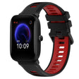 For Amazfit Pop 20mm Sports Two-Color Silicone Watch Band(Black+Red) -  by PMC TechLife | Online Shopping South Africa | PMC TechLife