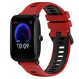 For Amazfit Pop 20mm Sports Two-Color Silicone Watch Band(Red+Black) -  by PMC TechLife | Online Shopping South Africa | PMC TechLife