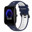 For Amazfit Pop 20mm Sports Two-Color Silicone Watch Band(Midnight Blue+White) -  by PMC TechLife | Online Shopping South Africa | PMC TechLife