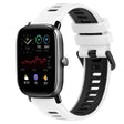 For Amazfit GTS 4 Mini 20mm Sports Two-Color Silicone Watch Band(White+Black) -  by PMC TechLife | Online Shopping South Africa | PMC TechLife