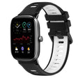 For Amazfit GTS 4 Mini 20mm Sports Two-Color Silicone Watch Band(Black+White) - Smart Wear by PMC TechLife | Online Shopping South Africa | PMC TechLife