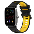 For Amazfit GTS 4 Mini 20mm Sports Two-Color Silicone Watch Band(Black+Yellow) -  by PMC TechLife | Online Shopping South Africa | PMC TechLife