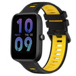 For Amazfit Bip3 20mm Sports Two-Color Silicone Watch Band(Black+Yellow) -  by PMC TechLife | Online Shopping South Africa | PMC TechLife