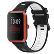 For Amazfit Bip 1S 20mm Sports Two-Color Silicone Watch Band(Black+White) -  by PMC TechLife | Online Shopping South Africa | PMC TechLife