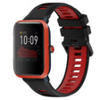 For Amazfit Bip 1S 20mm Sports Two-Color Silicone Watch Band(Black+Red) -  by PMC TechLife | Online Shopping South Africa | PMC TechLife