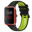 For Amazfit Bip 1S 20mm Sports Two-Color Silicone Watch Band(Black+Green) -  by PMC TechLife | Online Shopping South Africa | PMC TechLife