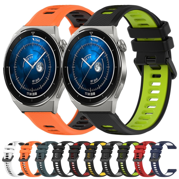 For Honor Watch ES 20mm Sports Two-Color Silicone Watch Band(Red+Black)
