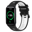 For Honor Watch ES 20mm Sports Two-Color Silicone Watch Band(Black+White) - Smart Wear by PMC TechLife | Online Shopping South Africa | PMC TechLife