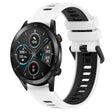 For Honor Magic Watch2 42mm 20mm Sports Two-Color Silicone Watch Band(White+Black) - Smart Wear by PMC TechLife | Online Shopping South Africa | PMC TechLife