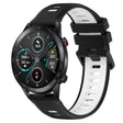 For Honor Magic Watch2 42mm 20mm Sports Two-Color Silicone Watch Band(Black+White) - Smart Wear by PMC TechLife | Online Shopping South Africa | PMC TechLife