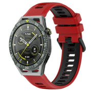 For Huawei Watch GT3 SE 22mm Sports Two-Color Silicone Watch Band(Red+Black)