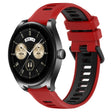 For Huawei Watch Buds 22mm Sports Two-Color Silicone Watch Band(Red+Black) - Smart Wear by PMC TechLife | Online Shopping South Africa | PMC TechLife