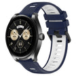 For Huawei Watch Buds 22mm Sports Two-Color Silicone Watch Band(Midnight Blue+White) - Smart Wear by PMC TechLife | Online Shopping South Africa | PMC TechLife