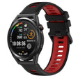For Huawei Watch GT Runner 22mm Sports Two-Color Silicone Watch Band(Black+Red) - Smart Wear by PMC TechLife | Online Shopping South Africa | PMC TechLife