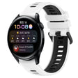 For Huawei Watch 3 22mm Sports Two-Color Silicone Watch Band(White+Black) - Smart Wear by PMC TechLife | Online Shopping South Africa | PMC TechLife