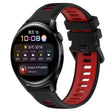 For Huawei Watch 3 22mm Sports Two-Color Silicone Watch Band(Black+Red) - Smart Wear by PMC TechLife | Online Shopping South Africa | PMC TechLife