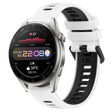 For Huawei Watch 3 Pro 22mm Sports Two-Color Silicone Watch Band(White+Black) - Smart Wear by PMC TechLife | Online Shopping South Africa | PMC TechLife
