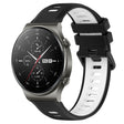 For Huawei GT2 Pro 22mm Sports Two-Color Silicone Watch Band(Black+White) - Smart Wear by PMC TechLife | Online Shopping South Africa | PMC TechLife