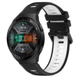 For Huawei Watch GT 2E 22mm Sports Two-Color Silicone Watch Band(Black+White) - Smart Wear by PMC TechLife | Online Shopping South Africa | PMC TechLife