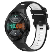 For Huawei Watch GT 2E 22mm Sports Two-Color Silicone Watch Band(Black+White)