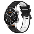 For Huawei GT2 46mm 22mm Sports Two-Color Silicone Watch Band(Black+White) - Smart Wear by PMC TechLife | Online Shopping South Africa | PMC TechLife