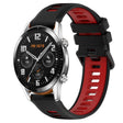 For Huawei GT2 46mm 22mm Sports Two-Color Silicone Watch Band(Black+Red) - Smart Wear by PMC TechLife | Online Shopping South Africa | PMC TechLife