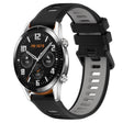For Huawei GT2 46mm 22mm Sports Two-Color Silicone Watch Band(Black+Grey) - Smart Wear by PMC TechLife | Online Shopping South Africa | PMC TechLife