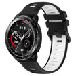 For Honor Watch GS Pro 22mm Sports Two-Color Silicone Watch Band(Black+White) - Smart Wear by PMC TechLife | Online Shopping South Africa | PMC TechLife