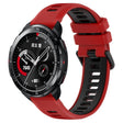 For Honor Watch GS Pro 22mm Sports Two-Color Silicone Watch Band(Red+Black) - Smart Wear by PMC TechLife | Online Shopping South Africa | PMC TechLife