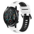 For Honor Magic Watch 2 46mm 22mm Sports Two-Color Silicone Watch Band(White+Black) - Smart Wear by PMC TechLife | Online Shopping South Africa | PMC TechLife