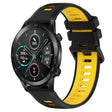 For Honor Magic Watch 2 46mm 22mm Sports Two-Color Silicone Watch Band(Black+Yellow) - Smart Wear by PMC TechLife | Online Shopping South Africa | PMC TechLife