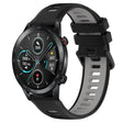 For Honor Magic Watch 2 46mm 22mm Sports Two-Color Silicone Watch Band(Black+Grey) - Smart Wear by PMC TechLife | Online Shopping South Africa | PMC TechLife