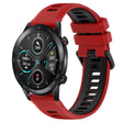 For Honor Magic Watch 2 46mm 22mm Sports Two-Color Silicone Watch Band(Red+Black) -  by PMC TechLife | Online Shopping South Africa | PMC TechLife